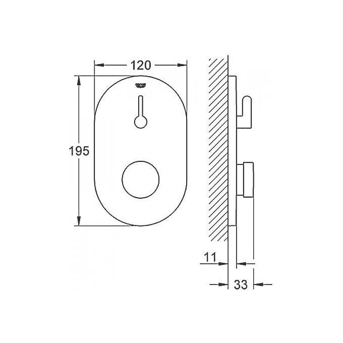 Смеситель для душа Grohe Eurosmart Cosmopolitan S, наружная часть (36321000) Фото - 2