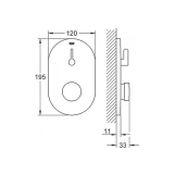 Смеситель для душа Grohe Eurosmart Cosmopolitan S, наружная часть (36321000) Фото - 2