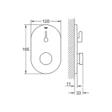 Змішувач для душу Grohe Eurosmart Cosmopolitan S, зовнішня частина (36321000) Фото - 2