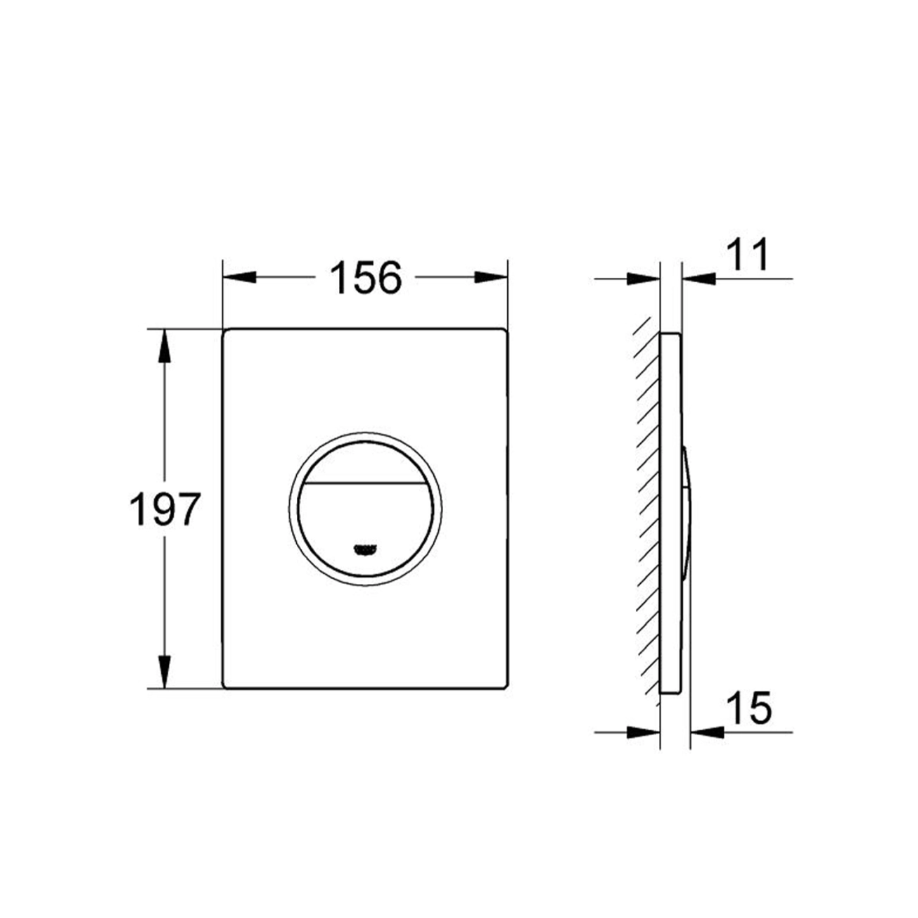 Панель смыва для унитаза Grohe Nova Cosmopolitan 38765000 Фото - 1