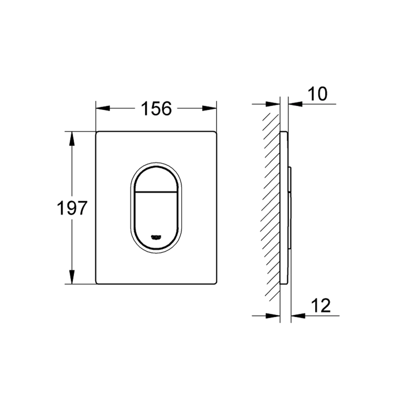 Панель змиву для унітаза Grohe Arena Cosmopolitan 38844000 Фото - 1