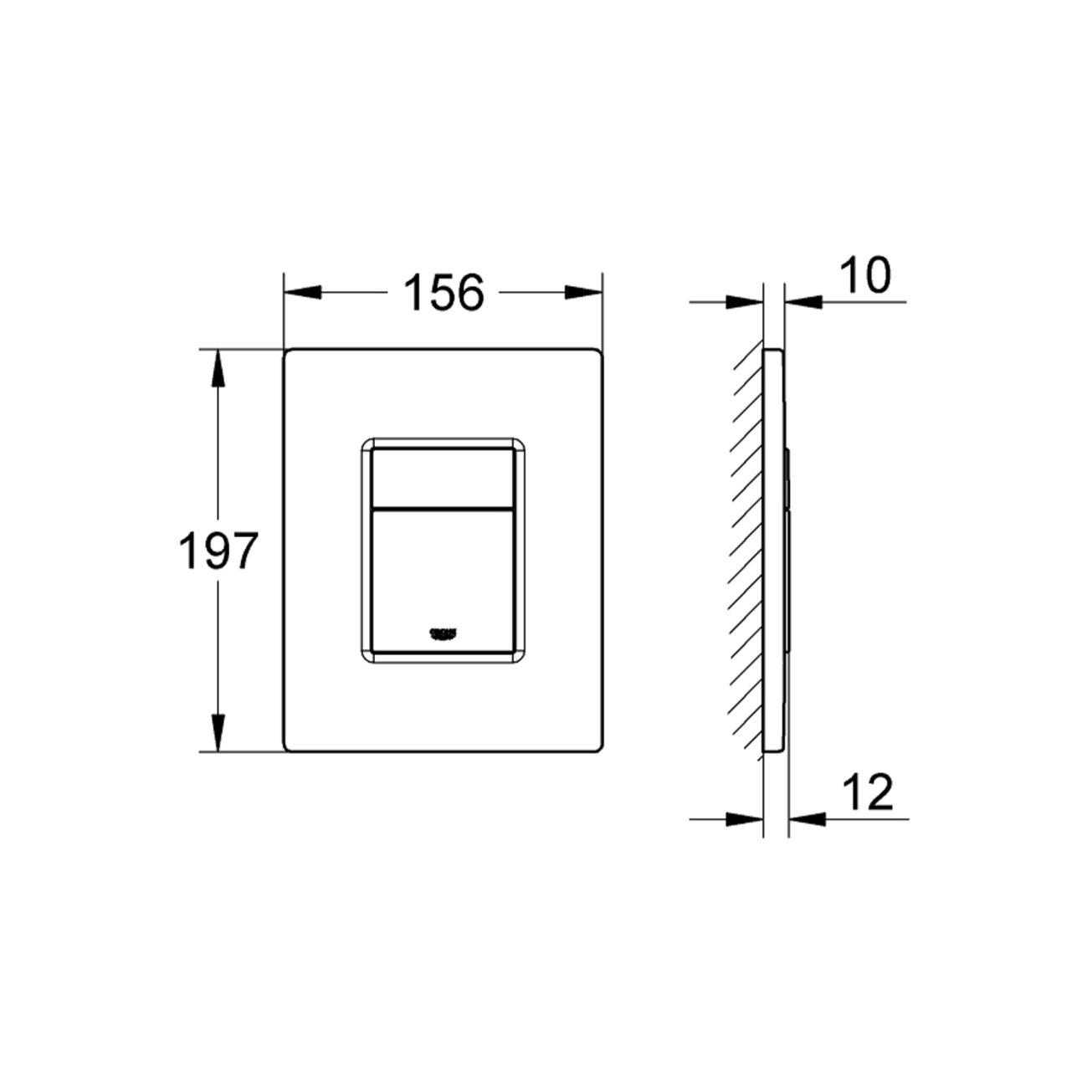 Панель змиву для унітаза Grohe QuickFix Even 389662430 Фото - 1
