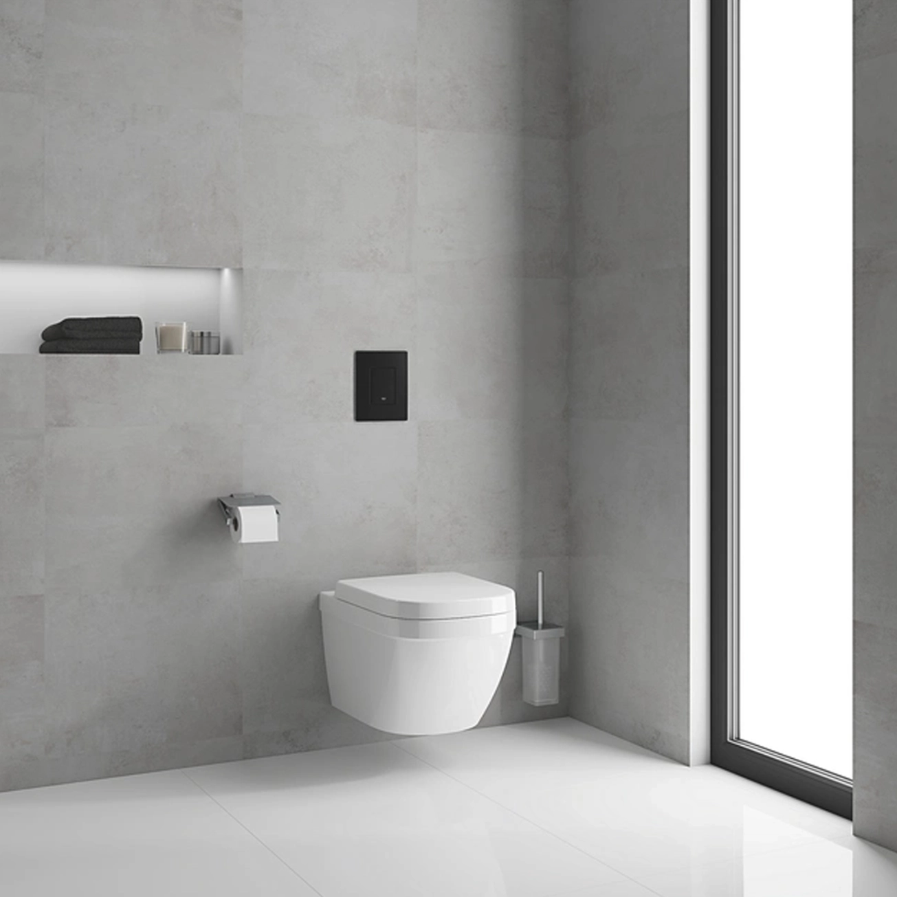Панель смыва для унитаза Grohe QuickFix Even Black 38966KF0 Фото - 6