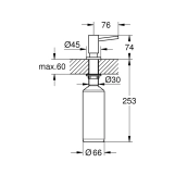 Дозатор для моющего средства Grohe Contemporary 40535000 Фото - 1