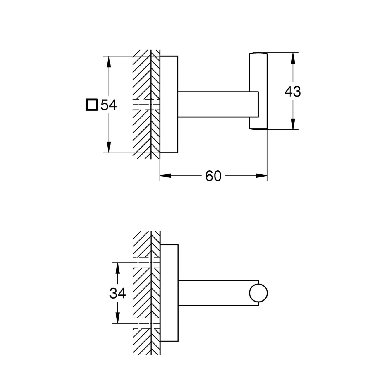 Гачок для ванної кімнати Grohe QuickFix Start Cube 409612430 Фото - 1