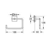 Полотенцедержатель для полотенец Grohe QuickFix Start Cube 409752430 Фото - 1