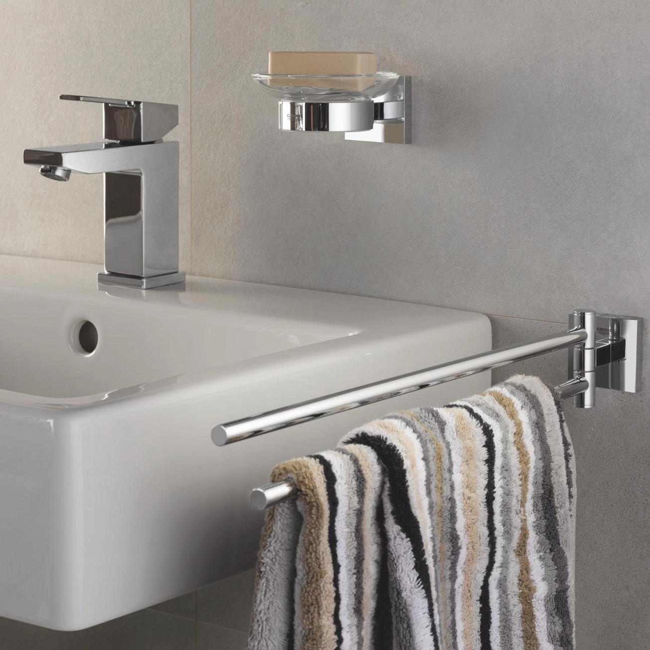 Тримач для рушників Grohe QuickFix Start Cube 40976000 Фото - 3