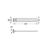 Тримач для рушників Grohe QuickFix Start Cube 40976000 Фото - 1