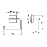 Тримач для туалетного паперу Grohe QuickFix Start Cube 40978000 Фото - 1