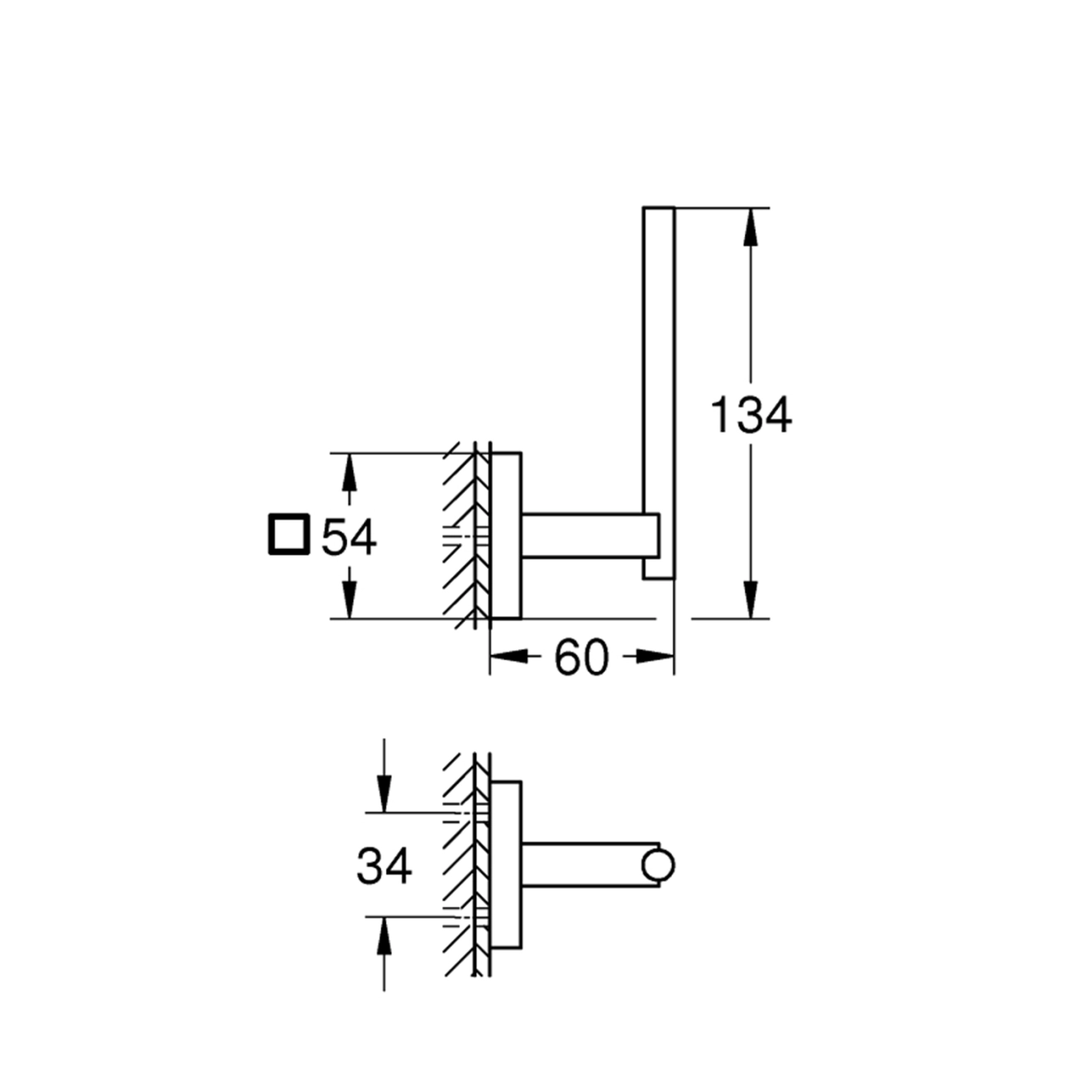 Тримач для запасного рулону паперу Grohe QuickFix Start Cube 409792430 Фото - 1