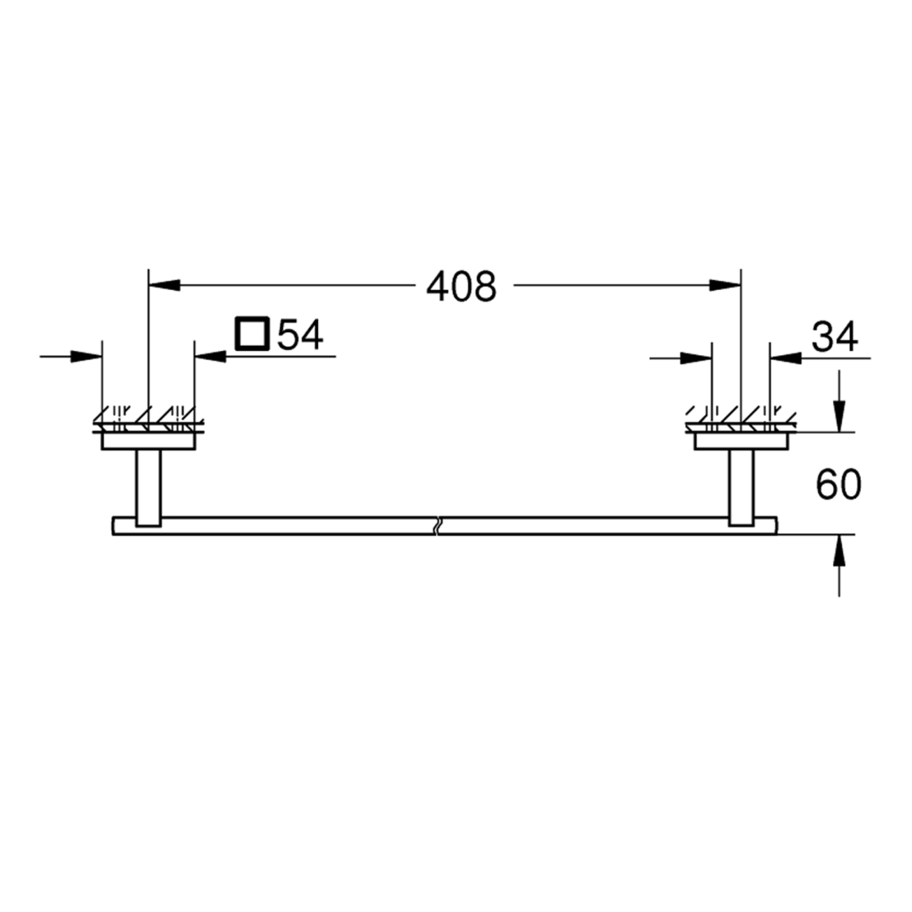 Тримач для рушників Grohe QuickFix Start Cube 40987000 Фото - 1