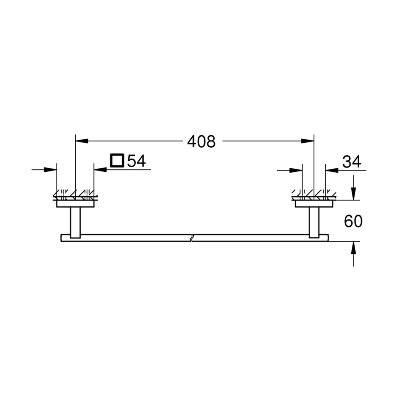 Тримач для рушників Grohe QuickFix Start Cube 409872430 Фото - 1