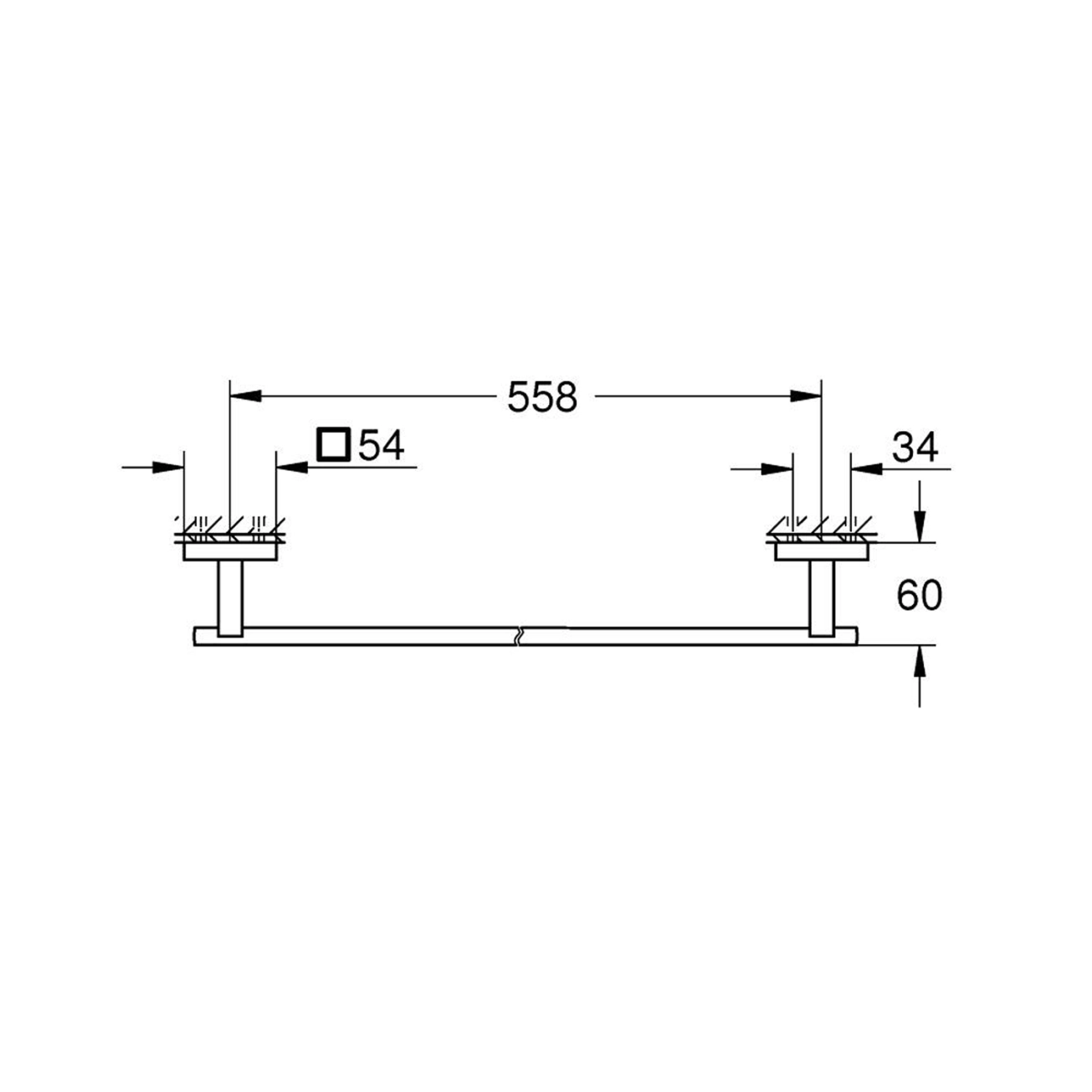Тримач для рушників Grohe QuickFix Start Cube 41089000 Фото - 1