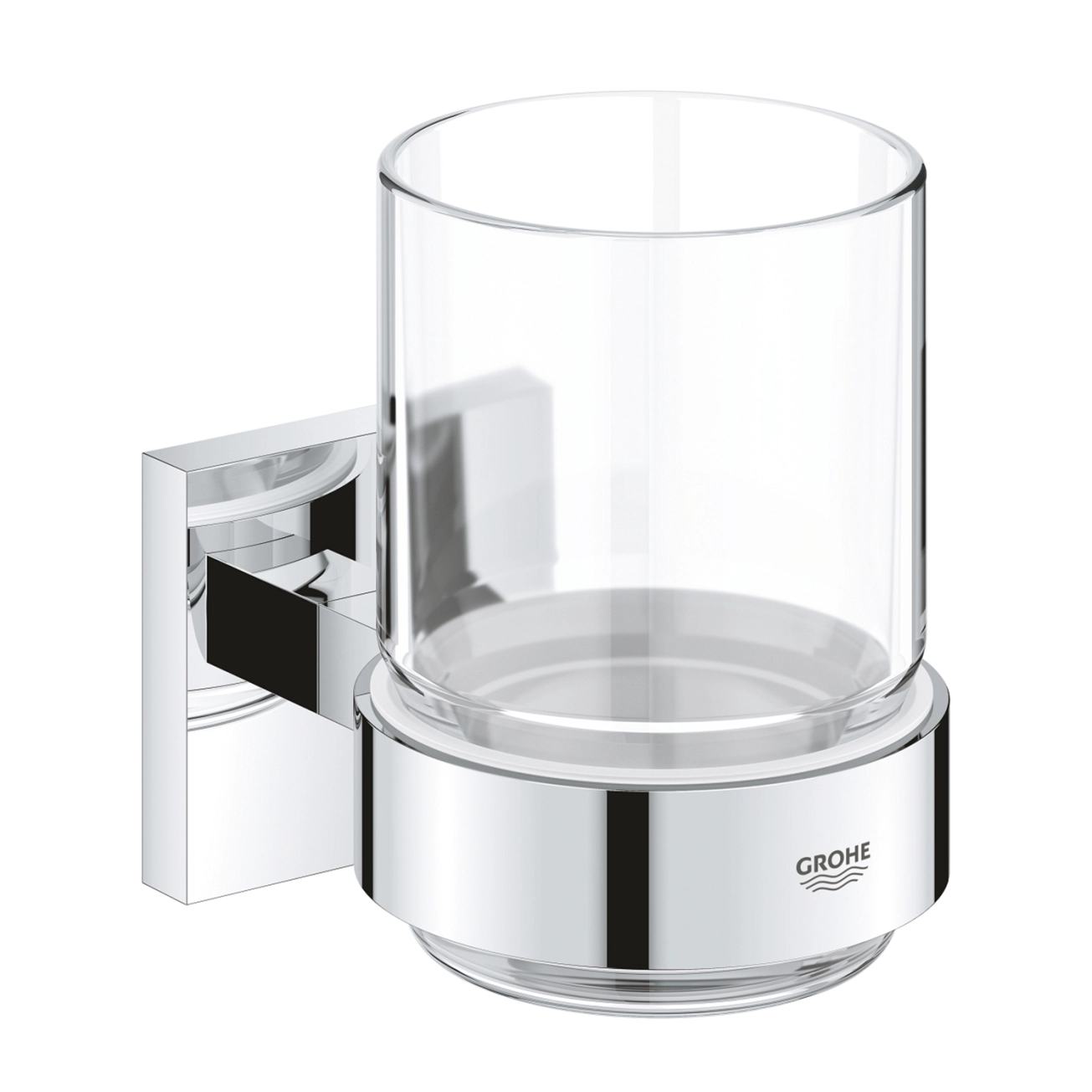 Стакан с держателем для ванной комнаты Grohe QuickFix Start Cube 41097000