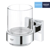 Стакан с держателем для ванной комнаты Grohe QuickFix Start Cube 41097000 Фото - 2