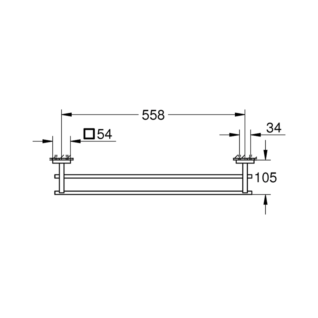Тримач для рушників Grohe QuickFix Start Cube 411042430 Фото - 1