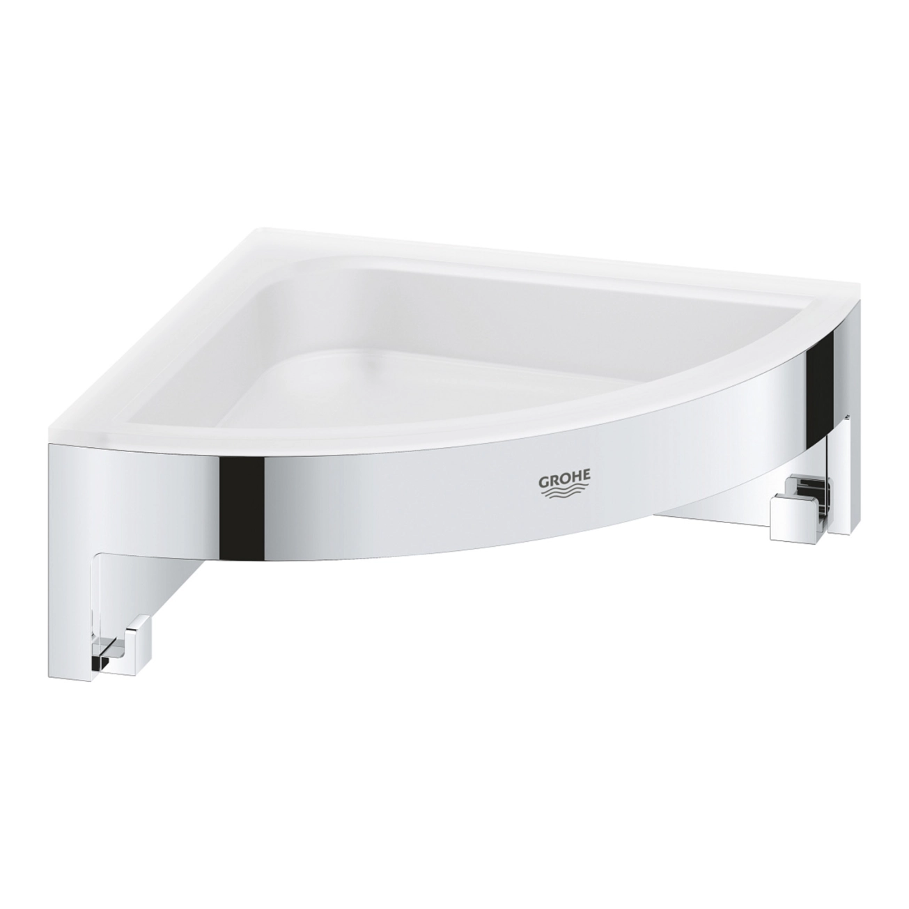 Полиця для душу Grohe QuickFix Start Cube кутова з гачками 41106000