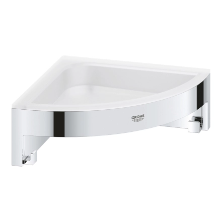 Полиця для душу Grohe QuickFix Start Cube кутова з гачками 41106000
