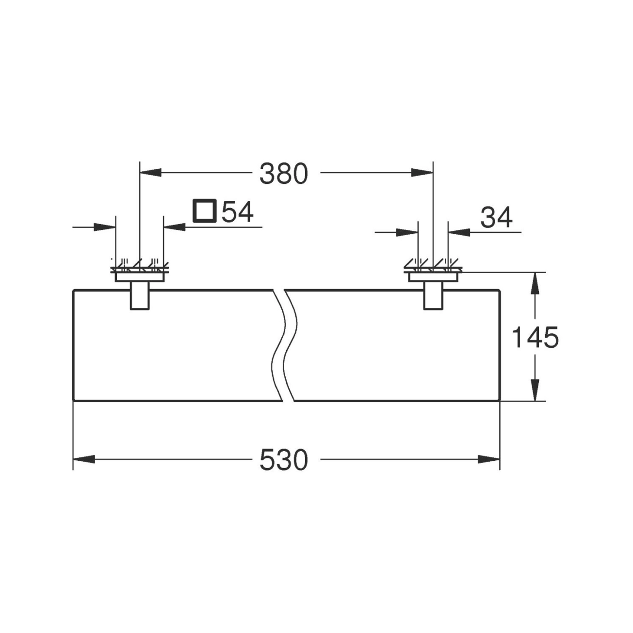 Полиця для ванної кімнати Grohe QuickFix Start Cube 41109000 Фото - 1
