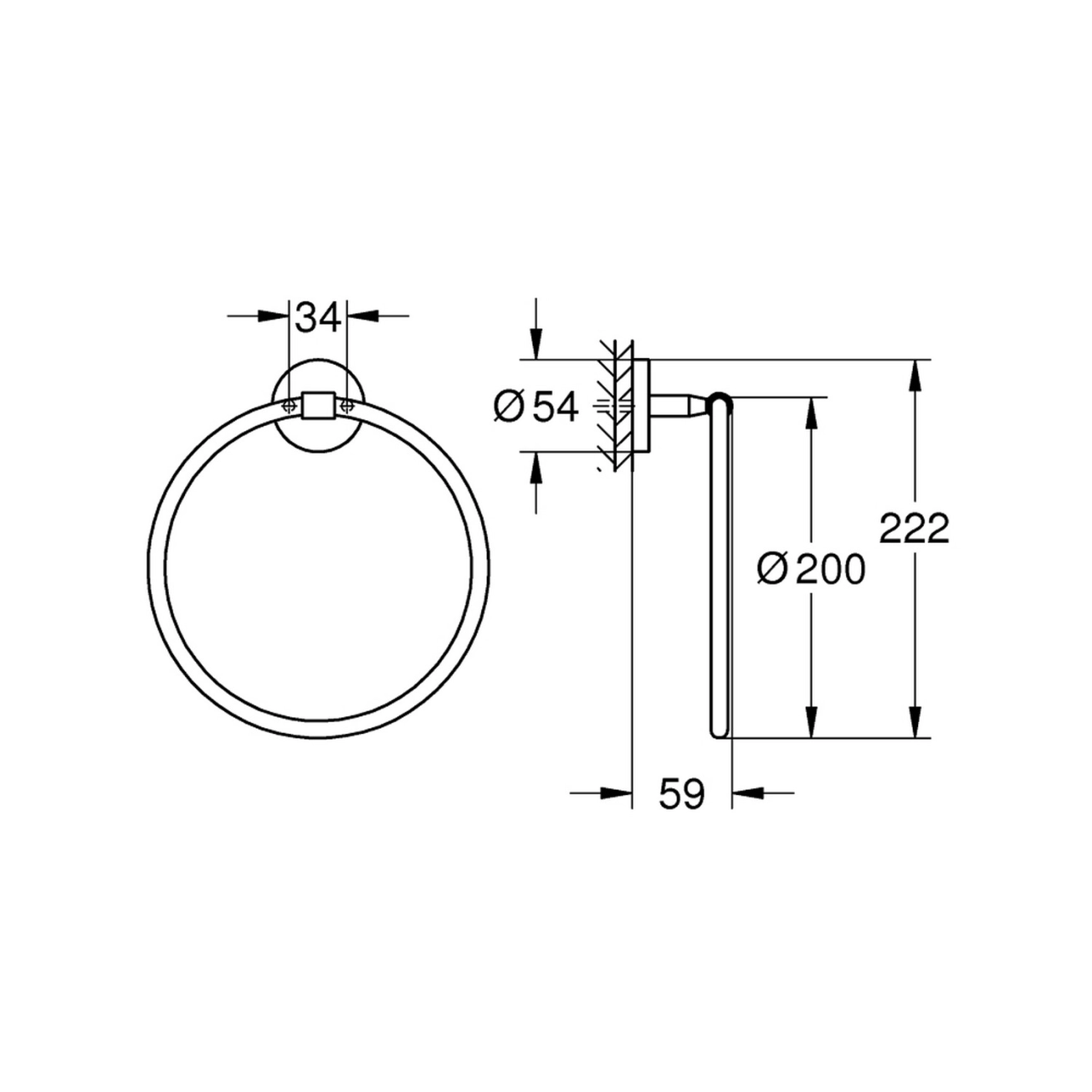 Полотенцедержатель для полотенец Grohe QuickFix Start Cosmopolitan 41167000 Фото - 1