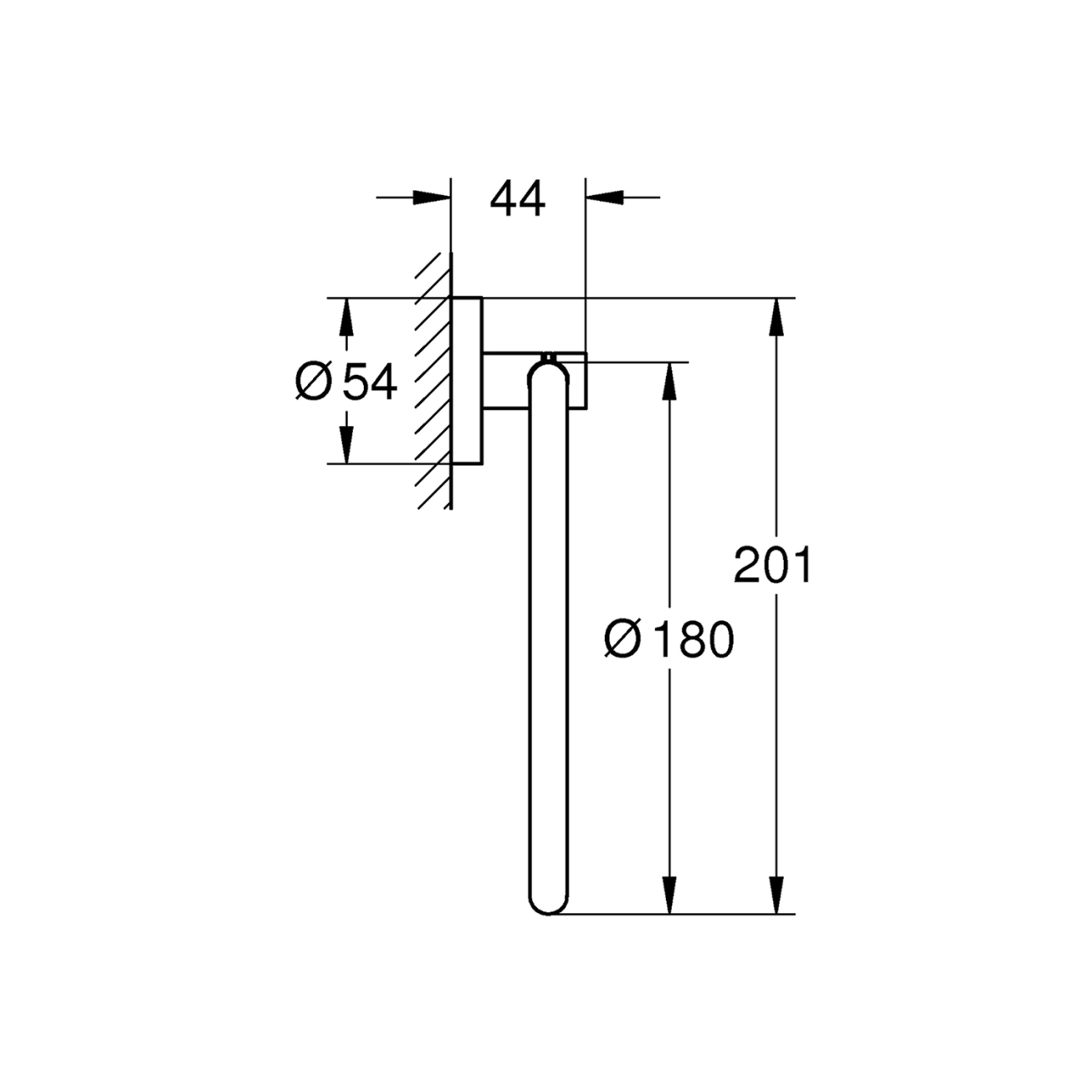 Тримач для рушників Grohe QuickFix Start 411742430 Фото - 1
