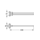 Полотенцедержатель для полотенец Grohe QuickFix Start 41183000 Фото - 1
