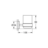 Стакан с держателем для ванной комнаты Grohe QuickFix Start 411942430 Фото - 1