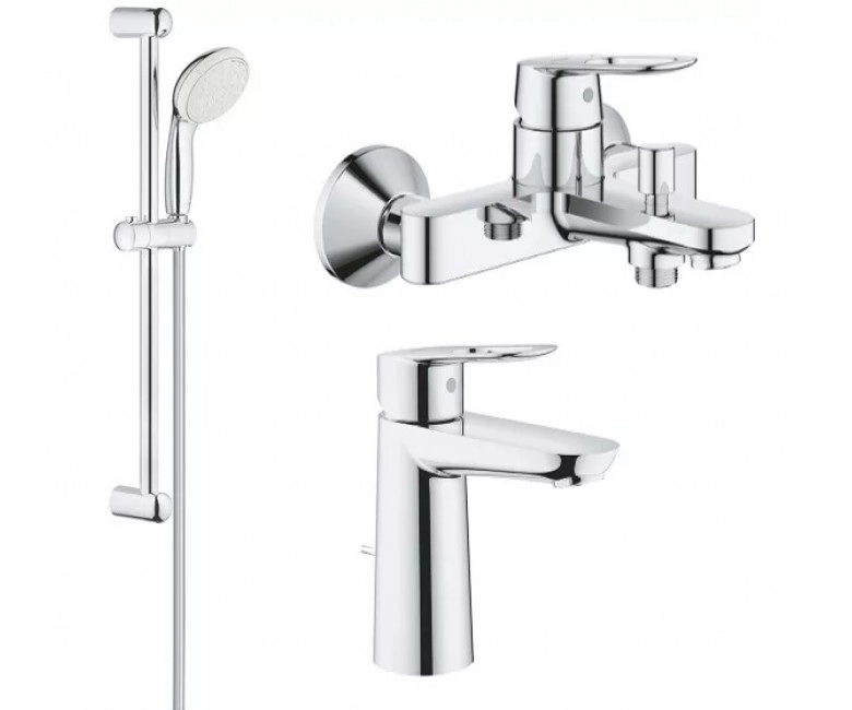 Набір змішувачів для ванни Grohe BauLoop New 3 в 1, хром (UA123215M1)