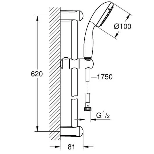 Набір змішувачів для душу Grohe BauLoop, хром (UA123220S0) Фото - 10