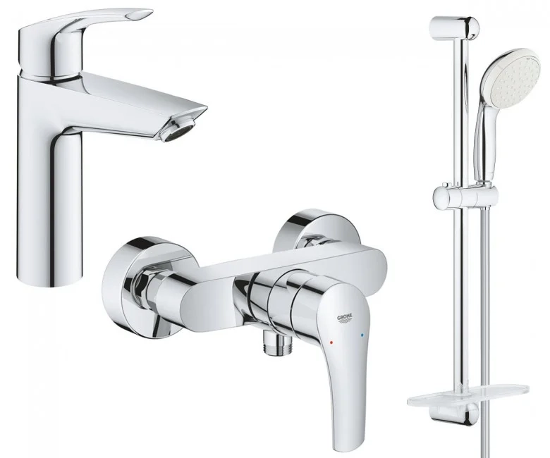 Набор смесителей для ванны Grohe Eurosmart + New Tempesta 100, хром (UA123244M0)