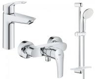 Набор смесителей для ванны Grohe Eurosmart + New Tempesta 100, хром (UA123244M0)