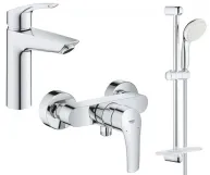 Набір змішувачів для ванни Grohe Eurosmart + New Tempesta 100, хром (UA123244M0)