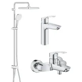 Набір змішувачів для ванної Grohe Eurosmart New 3 в 1, хром (UA123246R1)