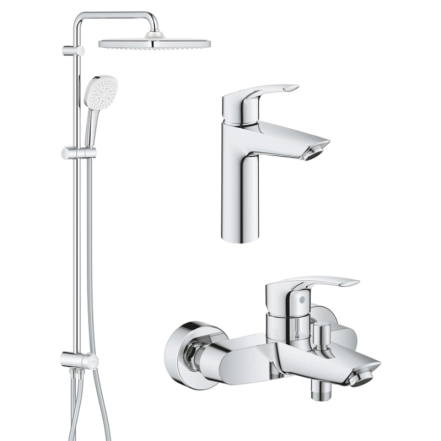Набір змішувачів для ванної Grohe Eurosmart New 3 в 1, хром (UA123246R1)