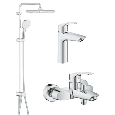 Набор смесителей для ванной Grohe Eurosmart New 3 в 1, хром (UA123246R1)