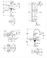 Набор смесителей для ванны+кухня Grohe EUROSMART NEW (23324003+33300003+27926001+33202003) Фото - 2