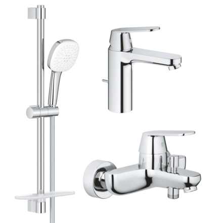 Набір змішувачів для ванної Grohe Eurosmart Cosmopolitan 3 в 1, хром (UA126112M3)