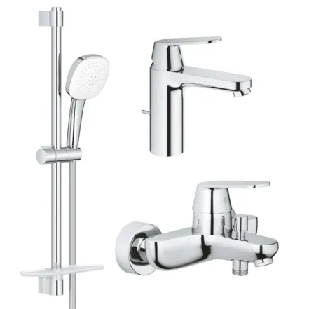 Набір змішувачів для ванної Grohe Eurosmart Cosmopolitan 3 в 1, хром (UA126112M3)