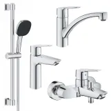 Набір змішувачів 4 в 1 для ванної кімнати та кухні Grohe QuickFix Start M-Size UA202301KE