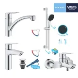 Набір змішувачів 4 в 1 для ванної кімнати та кухні Grohe QuickFix Start M-Size UA202301KE Фото - 12