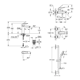 Набір змішувачів 3 в 1 для ванної кімнати Grohe QuickFix Start M-Size UA202301ME Фото - 1