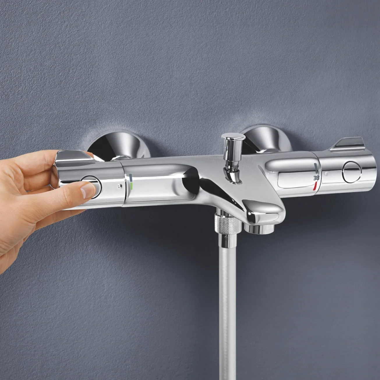 Комплект смесителей для ванной комнаты с термостатом Grohe QuickFix UA202304TS Фото - 9