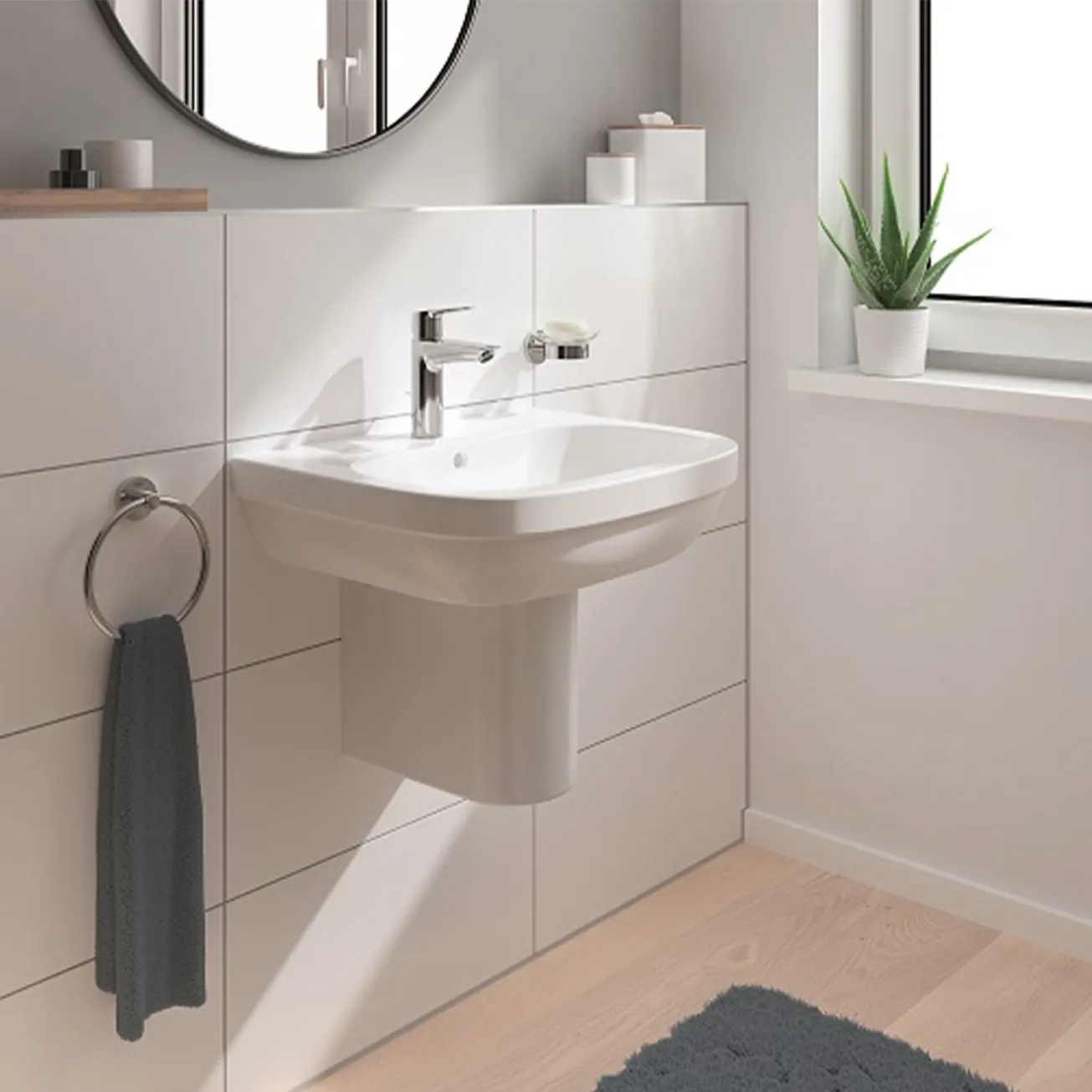 Комплект смесителей для ванной комнаты с термостатом Grohe QuickFix UA202304TS Фото - 18