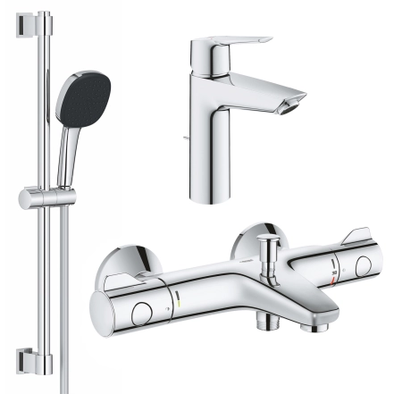 Комплект змішувачів для ванної кімнати з термостатом Grohe QuickFix UA202304TS