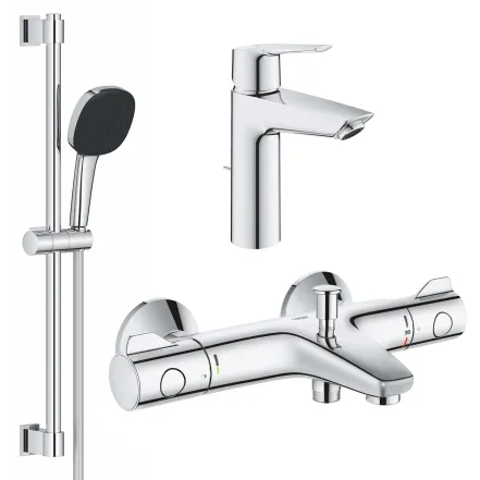 Комплект змішувачів для ванної кімнати з термостатом Grohe QuickFix UA202304TS