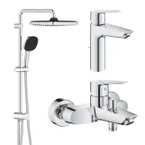 Набір змішувачів 3 в 1 для ванної кімнати Grohe QuickFix Start M-Size UA202305RM