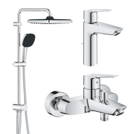 Набор смесителей 3 в 1 для ванной комнаты Grohe QuickFix Start M-Size UA202305RM