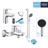 Набор смесителей 3 в 1 для ванной комнаты Grohe QuickFix StartEdge S-Size UA202501SE Фото - 12