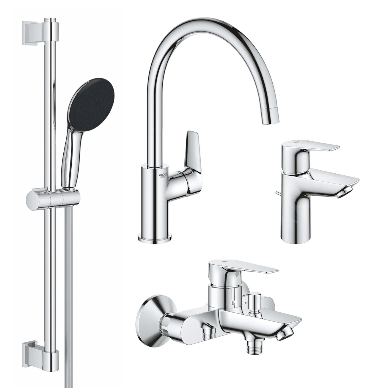 Комплект змішувачів для ванної кімнати і кухні Grohe QuickFix Start Edge UA202501SK