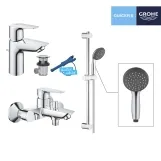 Набір змішувачів 3 в 1 для ванної кімнати Grohe QuickFix StartEdge S-Size UA202501SQ Фото - 10
